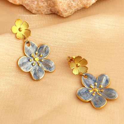 Viola Earrings - 18K Gold-Plated Stainless Steel