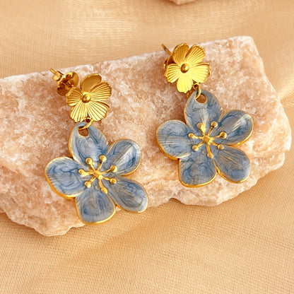 Viola Earrings - 18K Gold-Plated Stainless Steel