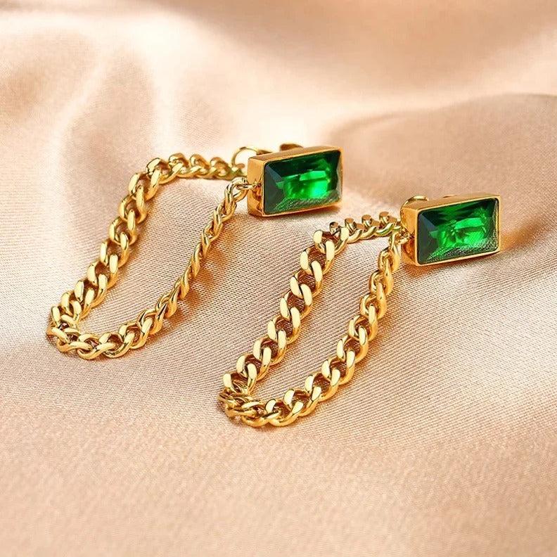 Women 18K Gold Plated Stainless Steel Earrings