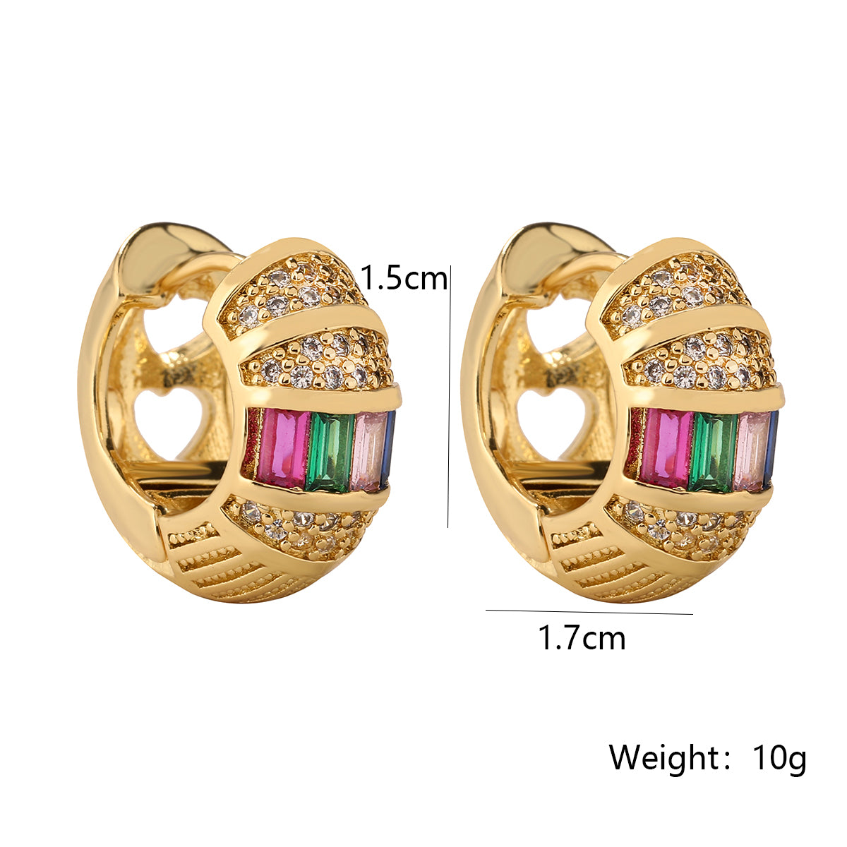 Women Earrings Gold Plated Copper