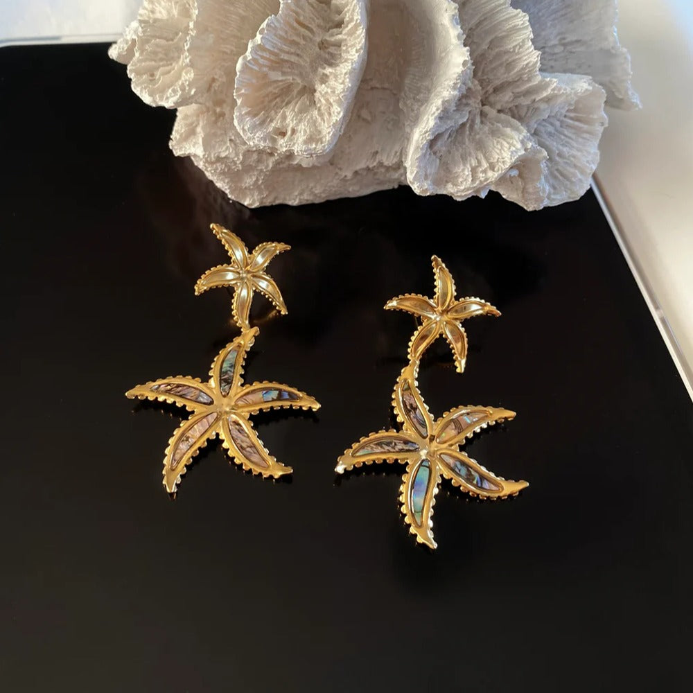 Women Starfish Gold 18K Gold Plated Earring