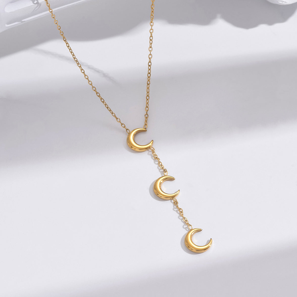 Women stainless steel minimal meaningful necklace gold