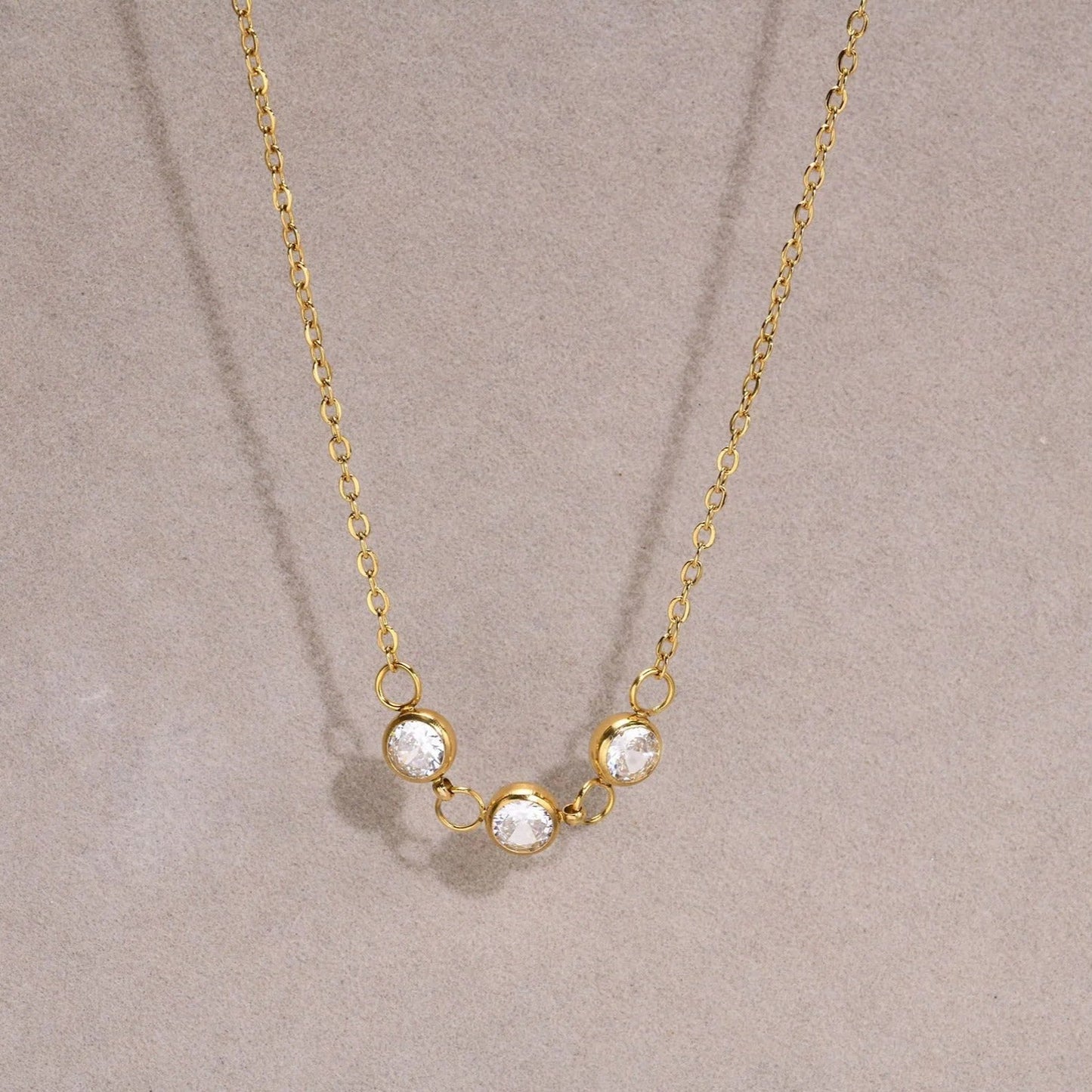 Zircon 18K Gold Plated Necklace