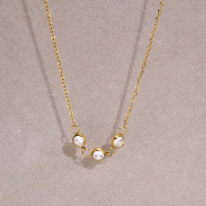 Zircon 18K Gold Plated Necklace