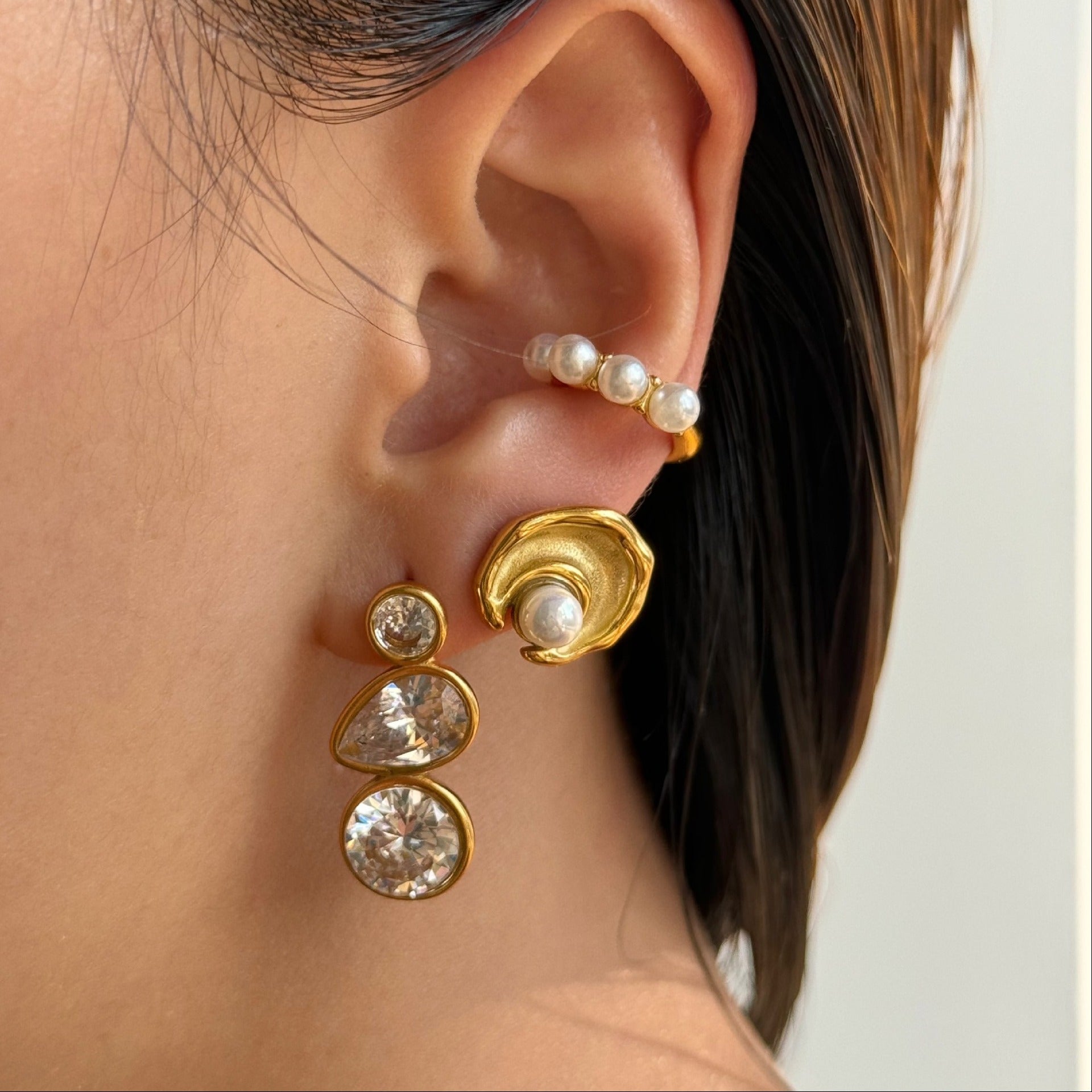 Zircon 18kt Gold Plated Earrings