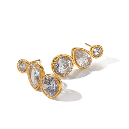 gold plated Zircon earring