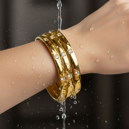 Carmen Bangle - 18K Gold-Plated Stainless Steel